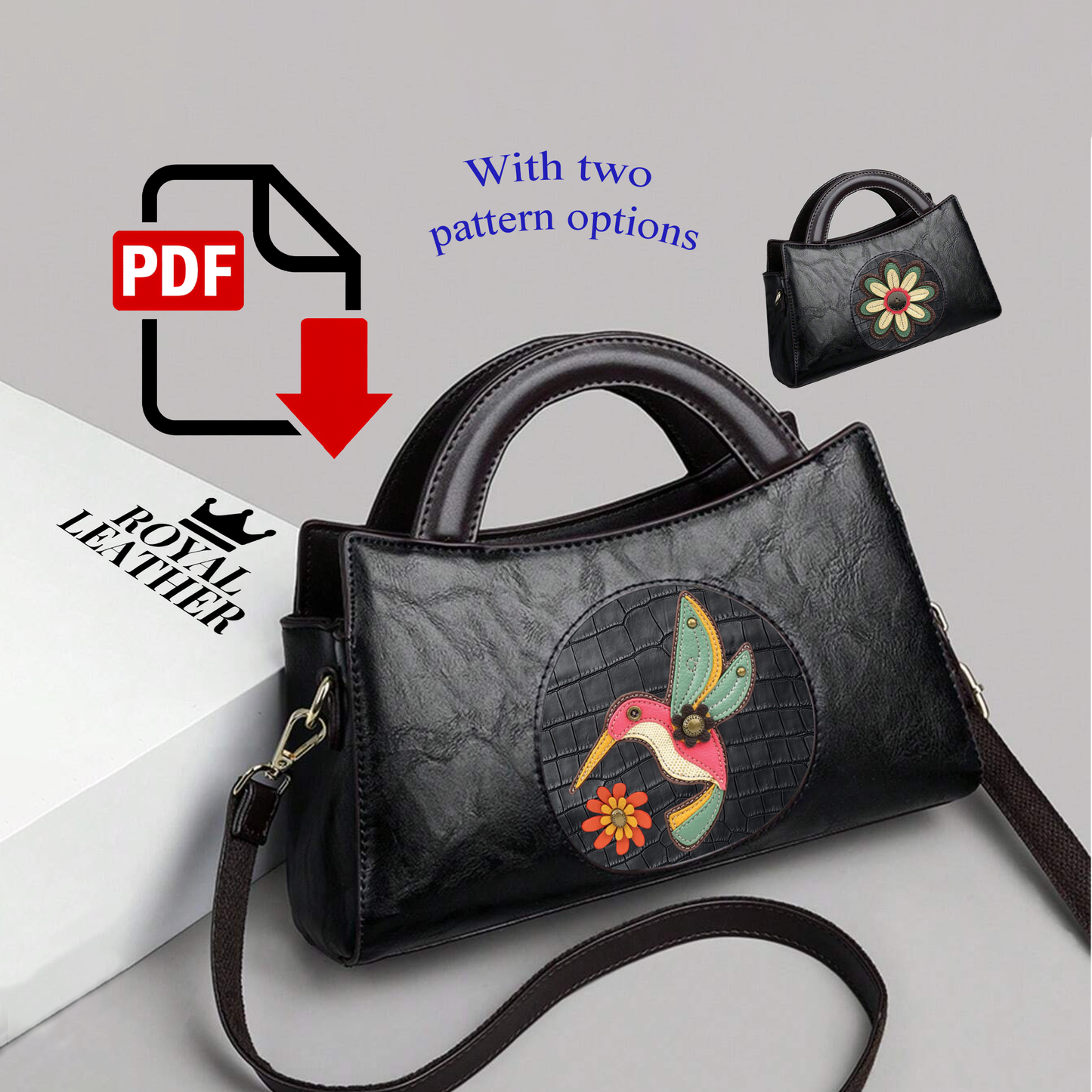 PDF Pattern Crossbody Shoulder Bag Template