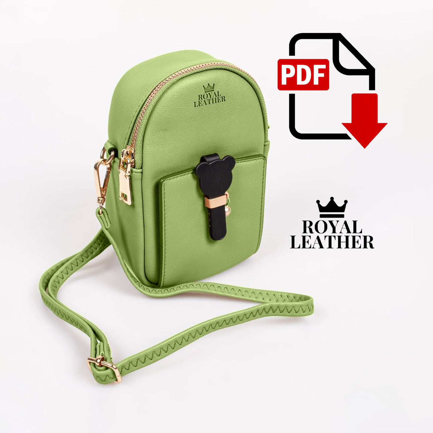 PDF Pattern Crossbody Shoulder Bag Template