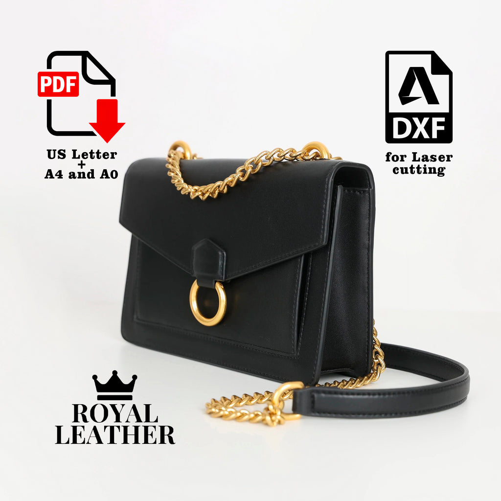 Modèle PDF de sac à main, sac à bandoulière, modèle de sac à bandoulière