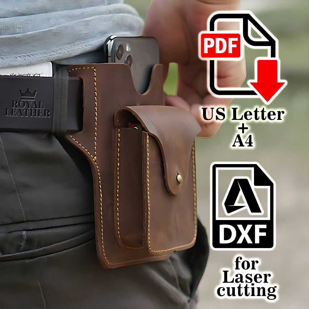 Modèle PDF pour étui de ceinture pour téléphone