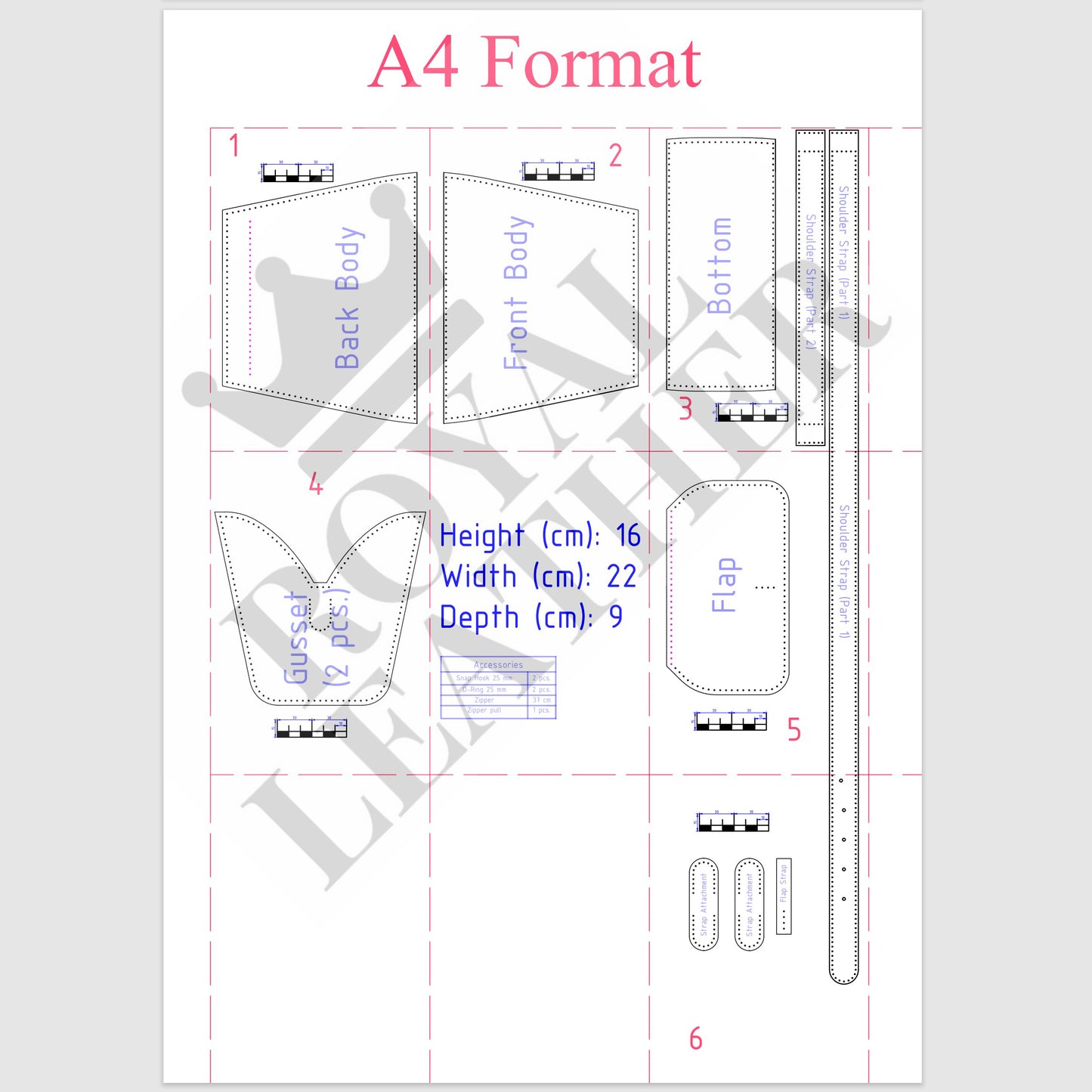 PDF Pattern Crossbody Bag Evening Bag Template