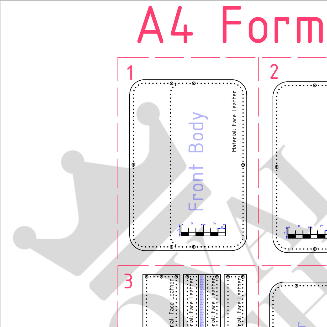 PDF & DXF Pattern Crossbody Shoulder Bag Template Daily Unisex Bag Template DIY