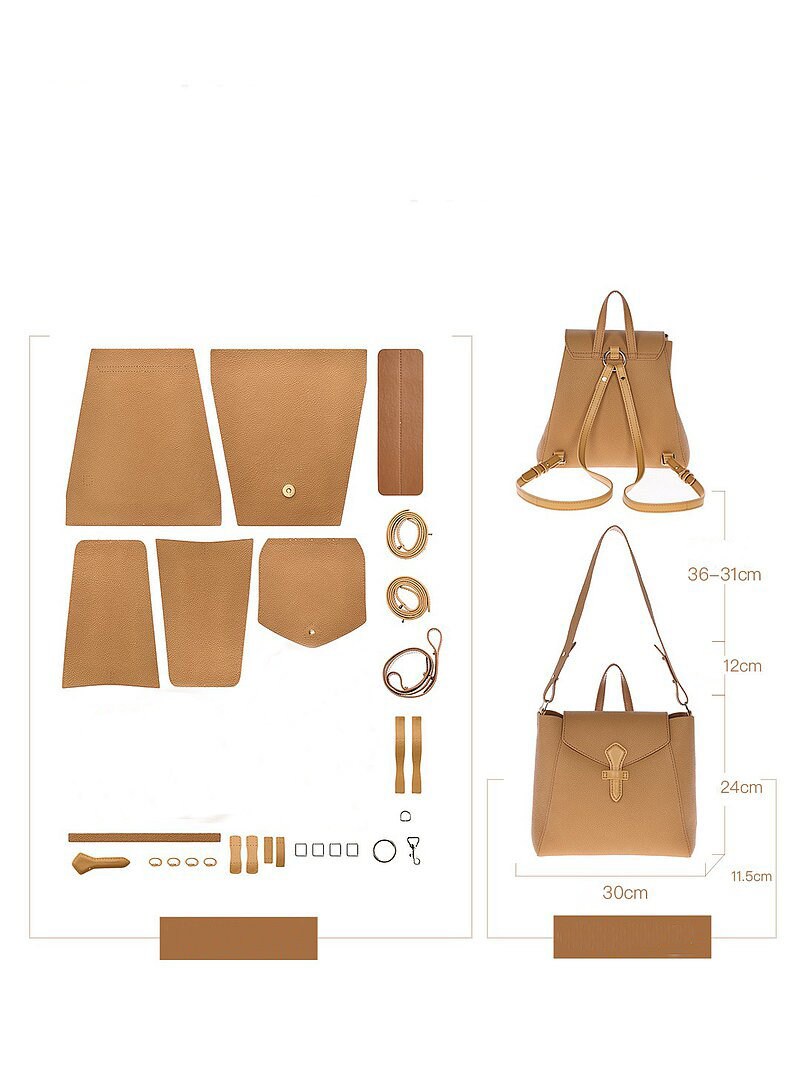 PDF Pattern Convertible Leather Multipurpose Bag Template