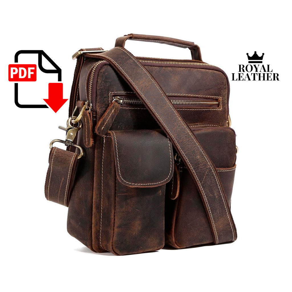 Modèle PDF de sac à bandoulière pour le bureau, sac messager à bandoulière, sac à bandoulière, PDF DIY