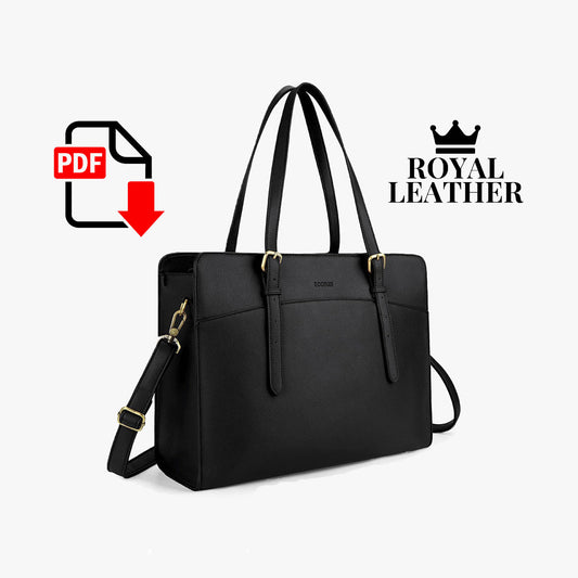 PDF Pattern Business Briefcase Leather Office Shoulder Messenger Bag Template