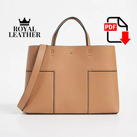 PDF Pattern Tote Top Handle Shoulder Bag Template