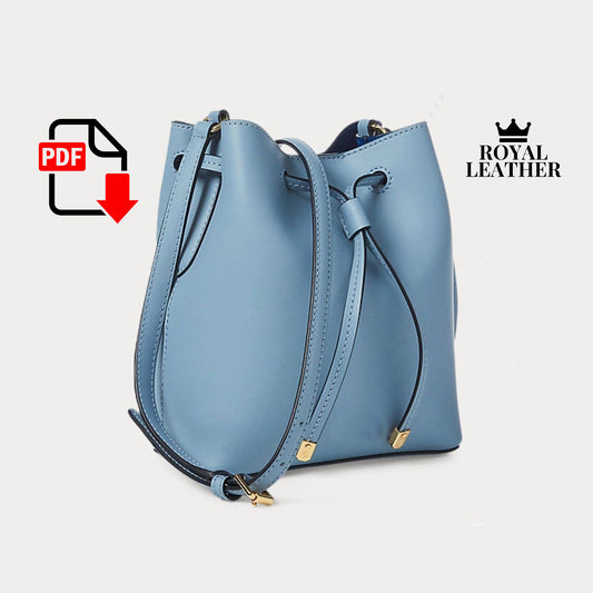 PDF Pattern Bucket Bag Template Female leather Bucket bag template