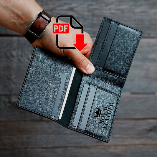 PDF Pattern Tri Fold Cardholder Men Wallet Template