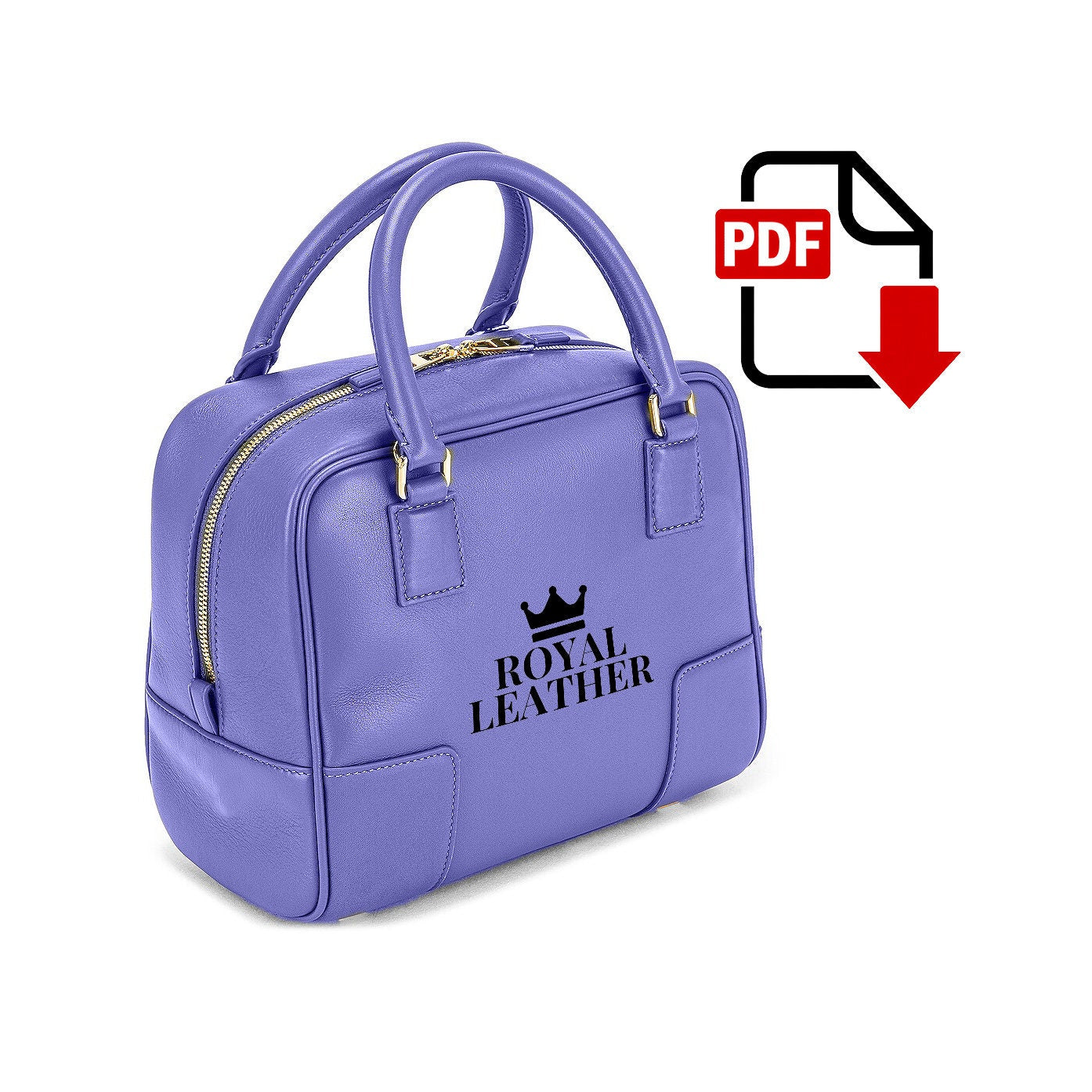 PDF Pattern Shoulder Top Handle Bag Template