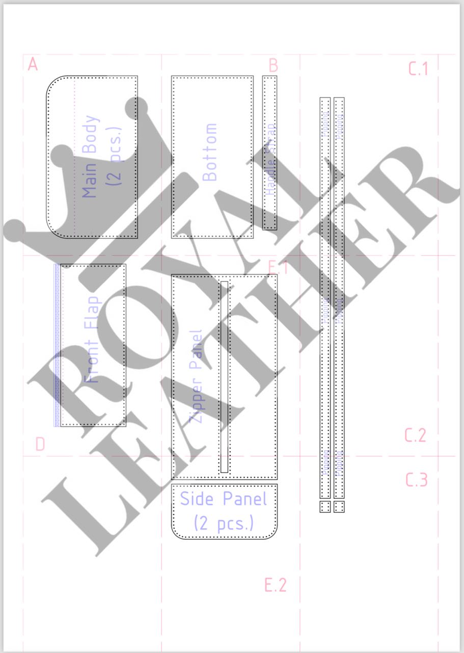 PDF Pattern Neceser Bag Toiletry Case Template