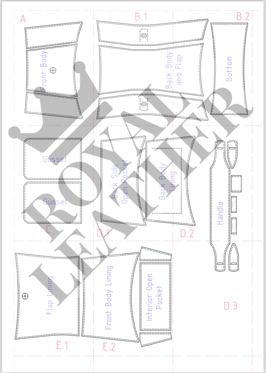 PDF Pattern Top Handle Cocktail Party Bag Template