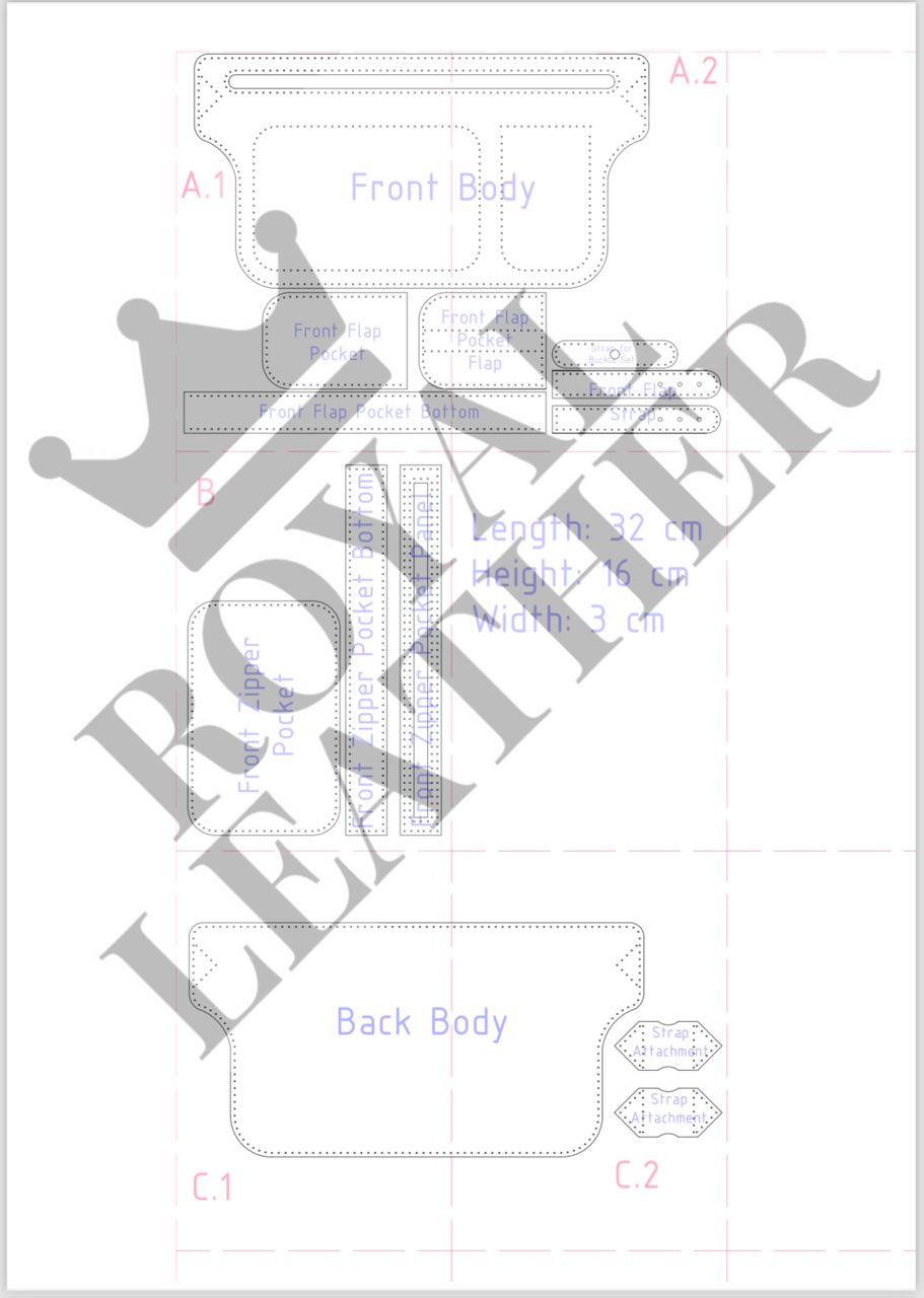 PDF Pattern Banana Bag Unisex Template