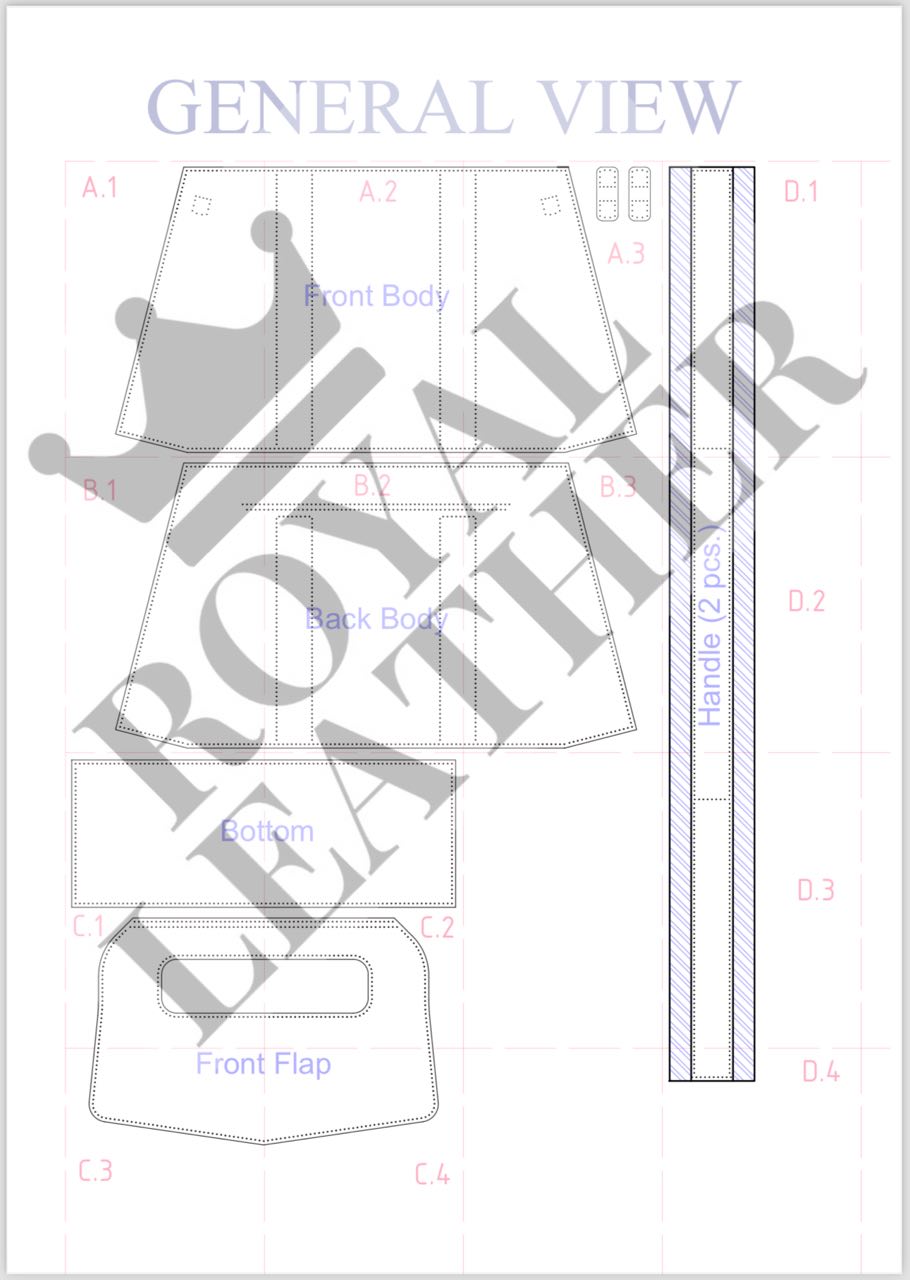 PDF Pattern Pillow Top Handle Bag Template