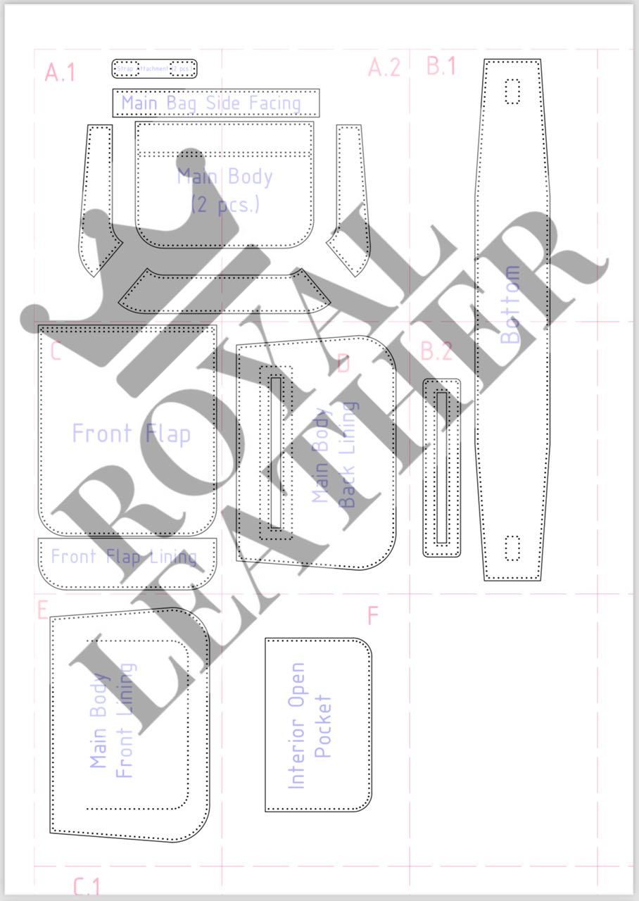 PDF Pattern Shoulder Crossbody Mini Daily Bag Template