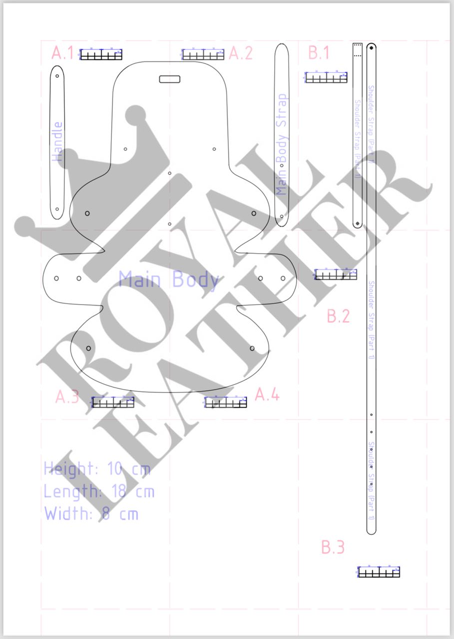 PDF Pattern No Sew No Stich Crossbody Bag Template