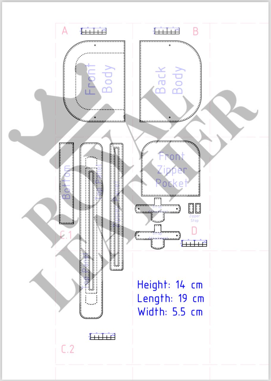 PDF Pattern Small Crossbody Bag Template