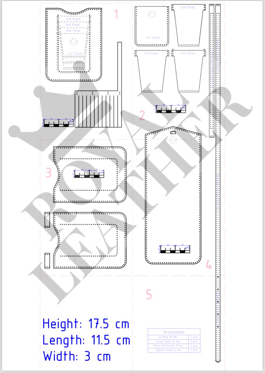 PDF Pattern Mini Bag Crossbody Flap Bag Template