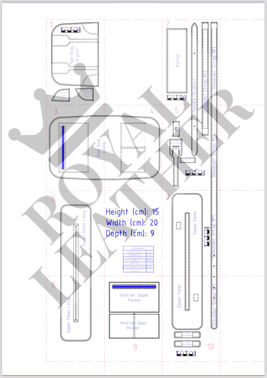 PDF Pattern Daily Top Handle Bag Template